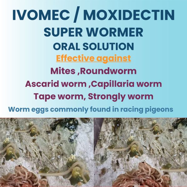 Moxidectin /Ivomc Wormer a Parasite Control for 50 Birds